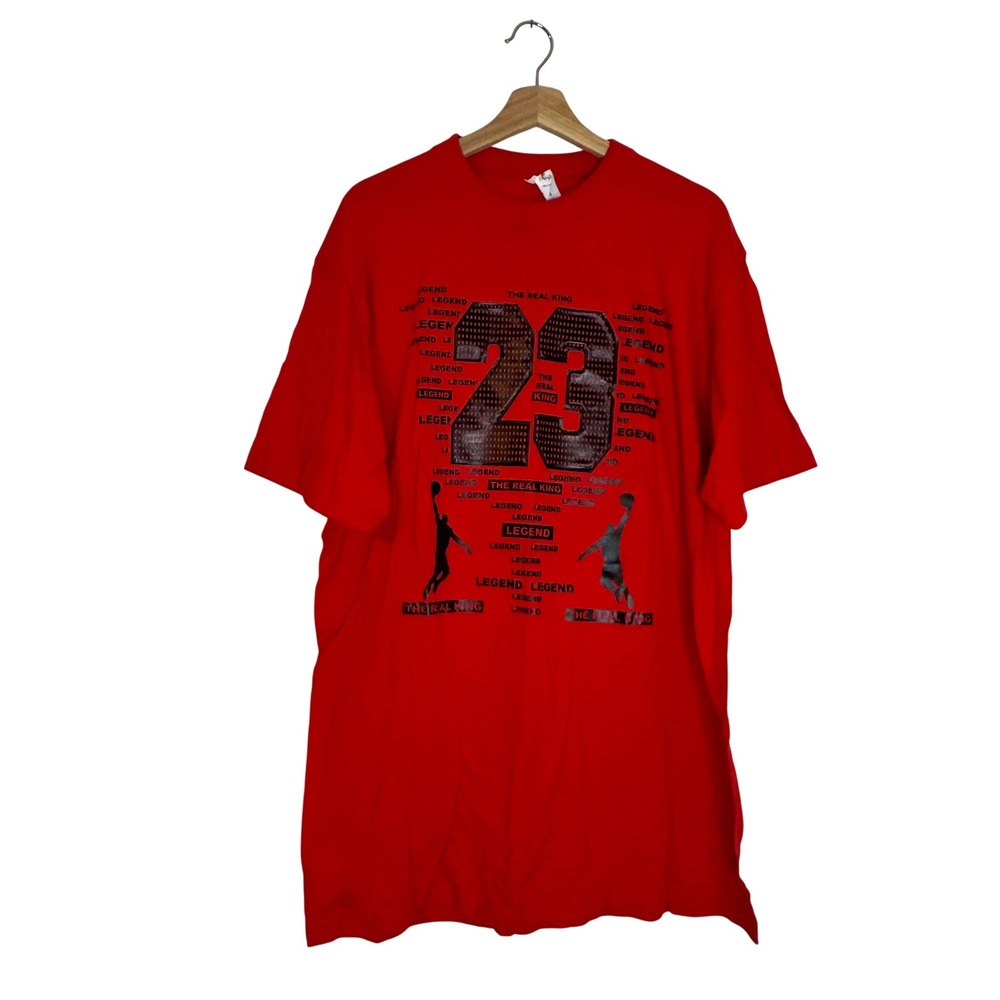 Flying Horse Men's Basketball Legend 23 Graphic T-Shirt Red 2XL